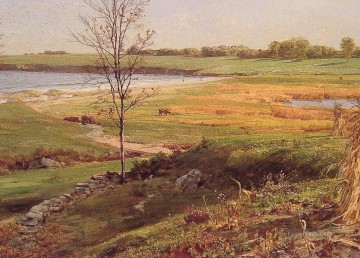  William Art Painting - Salt Marsh by the Sea scenery William Trost Richards